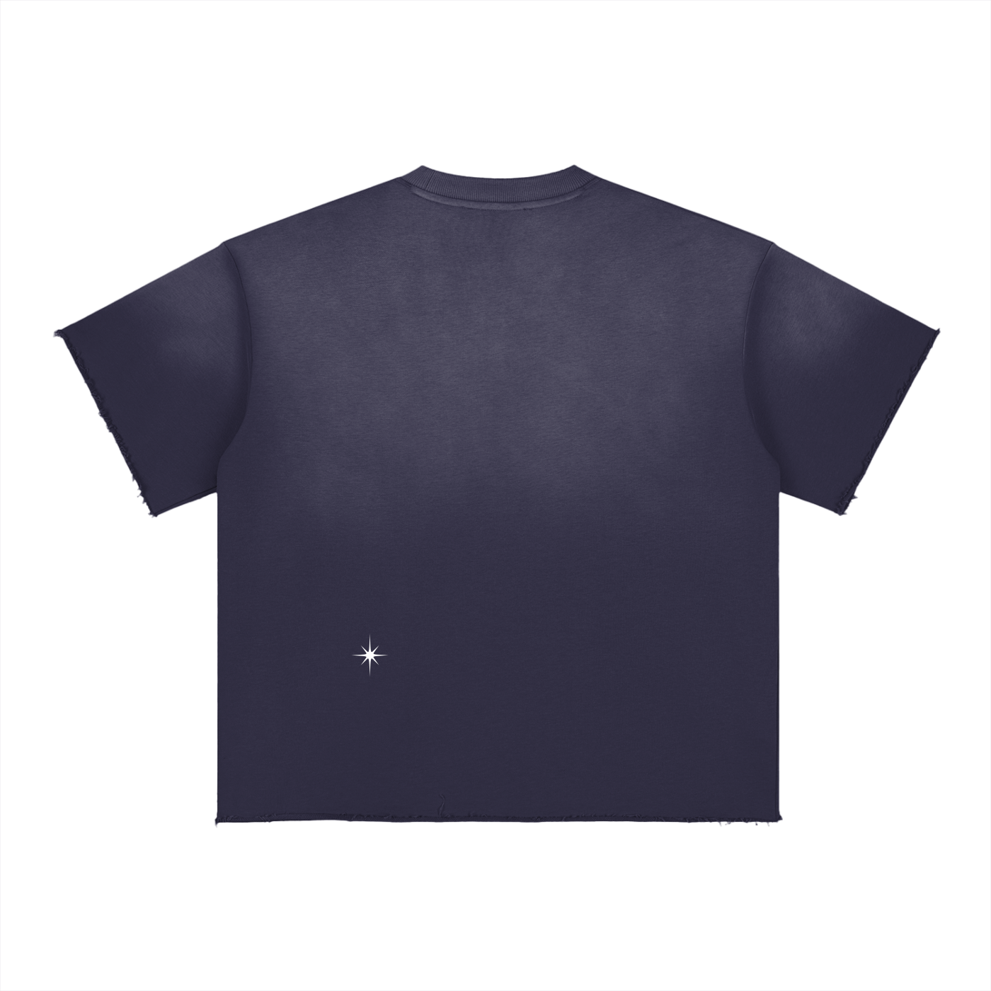 RAW EDGE TEE NAVY BLUE