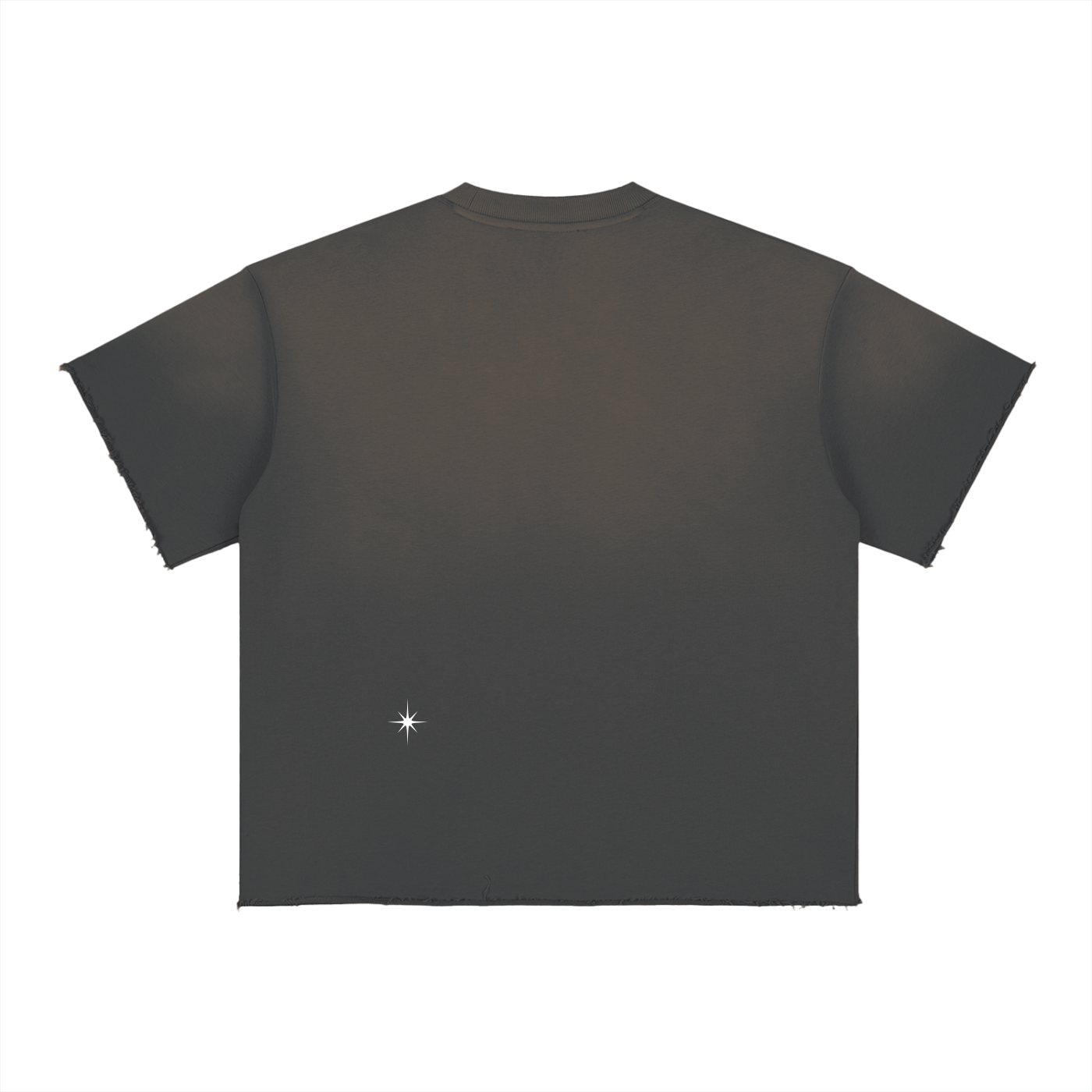 RAW EDGE TEE DARK GRAY