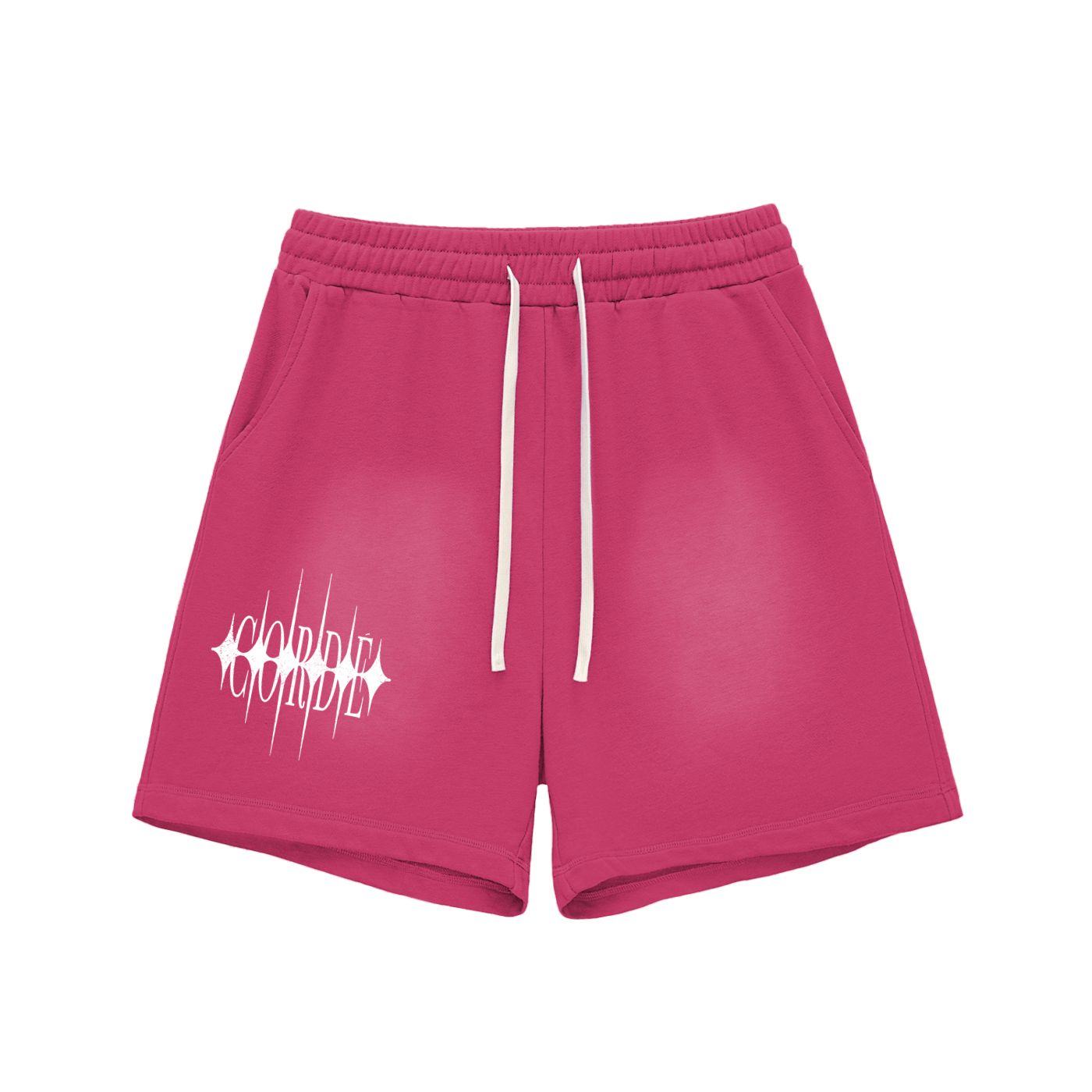 RAW EDGE SHORTS ROSE RED